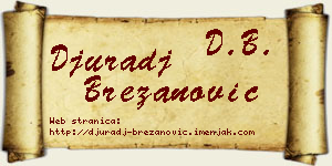 Đurađ Brezanović vizit kartica